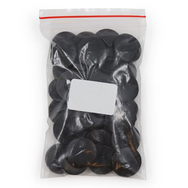 Пуговицы на ножке 32L (20мм) (Black (черный)), 36 шт