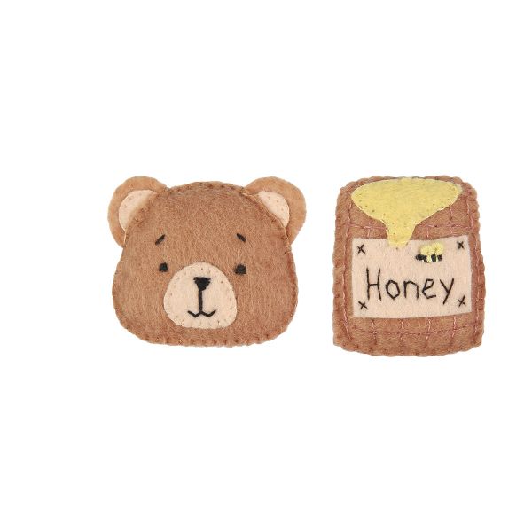 Набор для шитья игрушки Броши «Мишка и мед» 4 см, Miadolla TF-0369