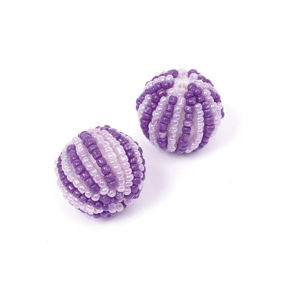 Бусины пластик ⌀22 мм, in ⌀4 мм, цв. 1 сиреневый, Tesoro Бусины пластик ⌀22 мм, in ⌀4 мм, цв. 1 сиреневый, Tesoro