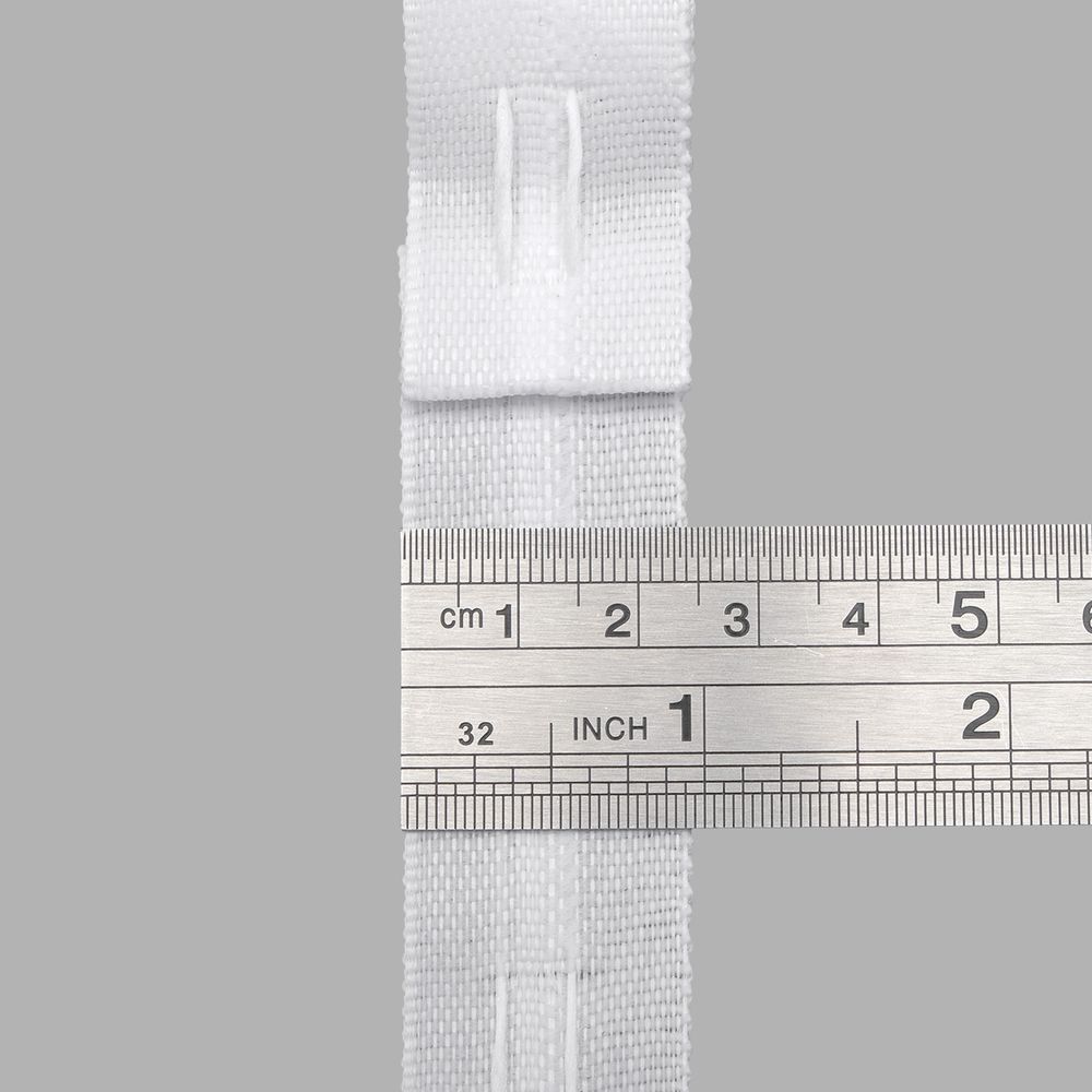 Лента (тесьма) шторная: сборка параллельная 25 мм / 100 метров, 613114