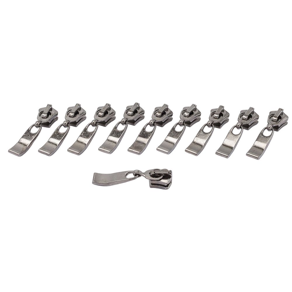 Слайдер (замок) для молнии трактор Arta Т6 (6 мм), черн. никель -F, уп.10 шт, S090325