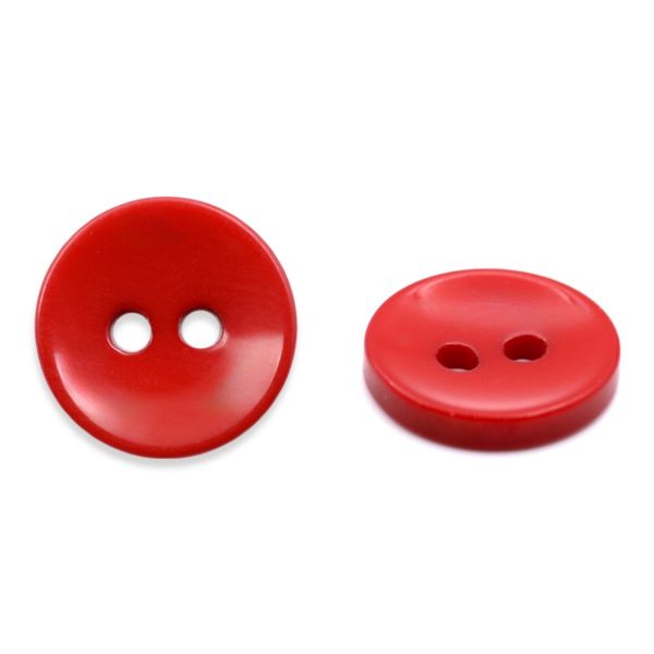 Пуговицы 2 прокола 18L, 11 мм, (Red (красный)), NE74, 144 шт