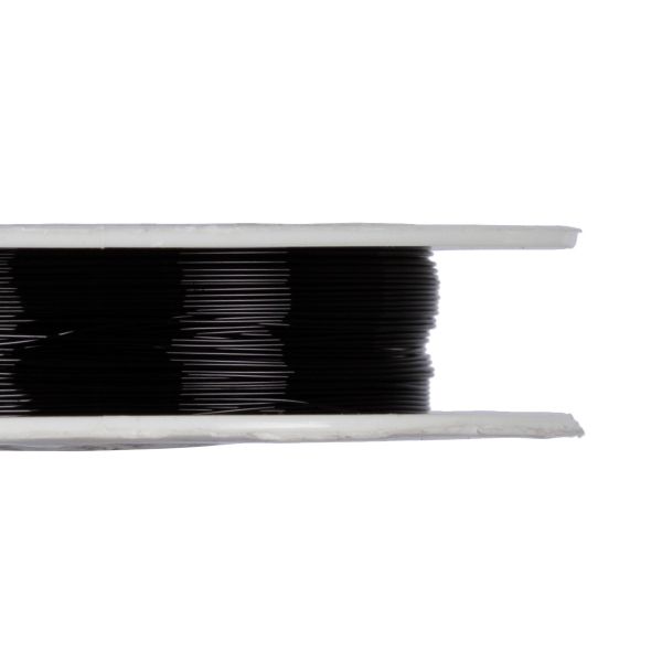 Проволока для бисера ⌀0.25 мм, 120 метров (12х10 метров), 06 черный, Zlatka DG-025