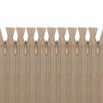 Молния потайная (скрытая) Т3 (3 мм) 1 зам., н/раз., 50 см, кофе с молок., нейлон, 31332 / 50, 10 шт