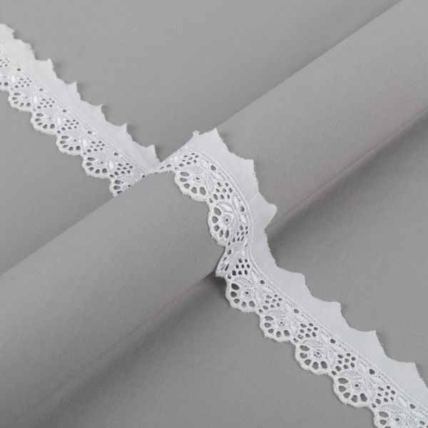 Кружево шитьё 35 мм / 9±0.2 метров, Турция, белый, Gamma GYEM-35-039