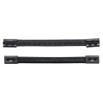 Вешалка для одежды 90х6 мм, из искусственной кожи, черный, 20 шт