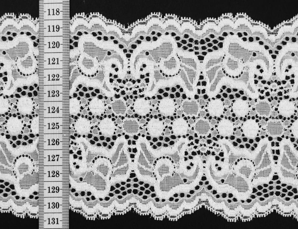 Лента кружевная эластичная, 100% полиэстер, 261570-34, 261570-34, 10 м