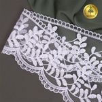 Кружево на сетке 85 мм, цв.01 белый, уп.13.7м, Kruzhevo