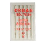 Иглы для швейных машин супер стрейч 130/705 H, №90, 5 игл, ORGAN