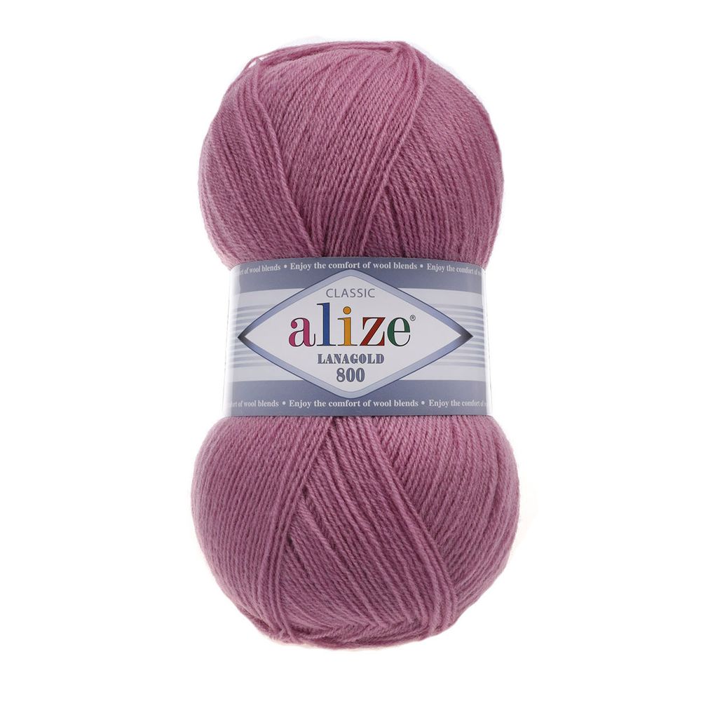 Пряжа Alize (Ализе) Lana Gold 800 / уп.5 мот. по 100 г, 800м, 028 роза A