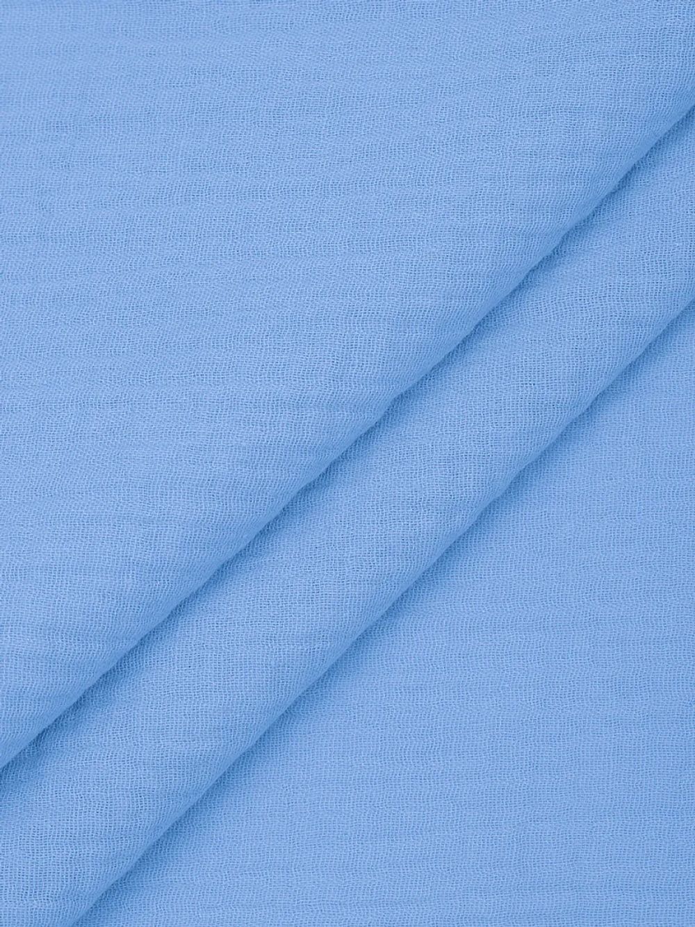 Муслин 125 г/м², 130 см / 2 метра, TBY.Mus.24723.7.2, цв.07 св.голубой