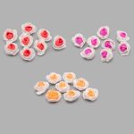 Цветочек-розочка из фоамирана 38 мм, микс №6, 3 цвета, 24 шт