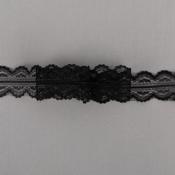Кружево 25 мм / 25 м, ±0.5 Китай, 325 черный, Blitz LCE-05