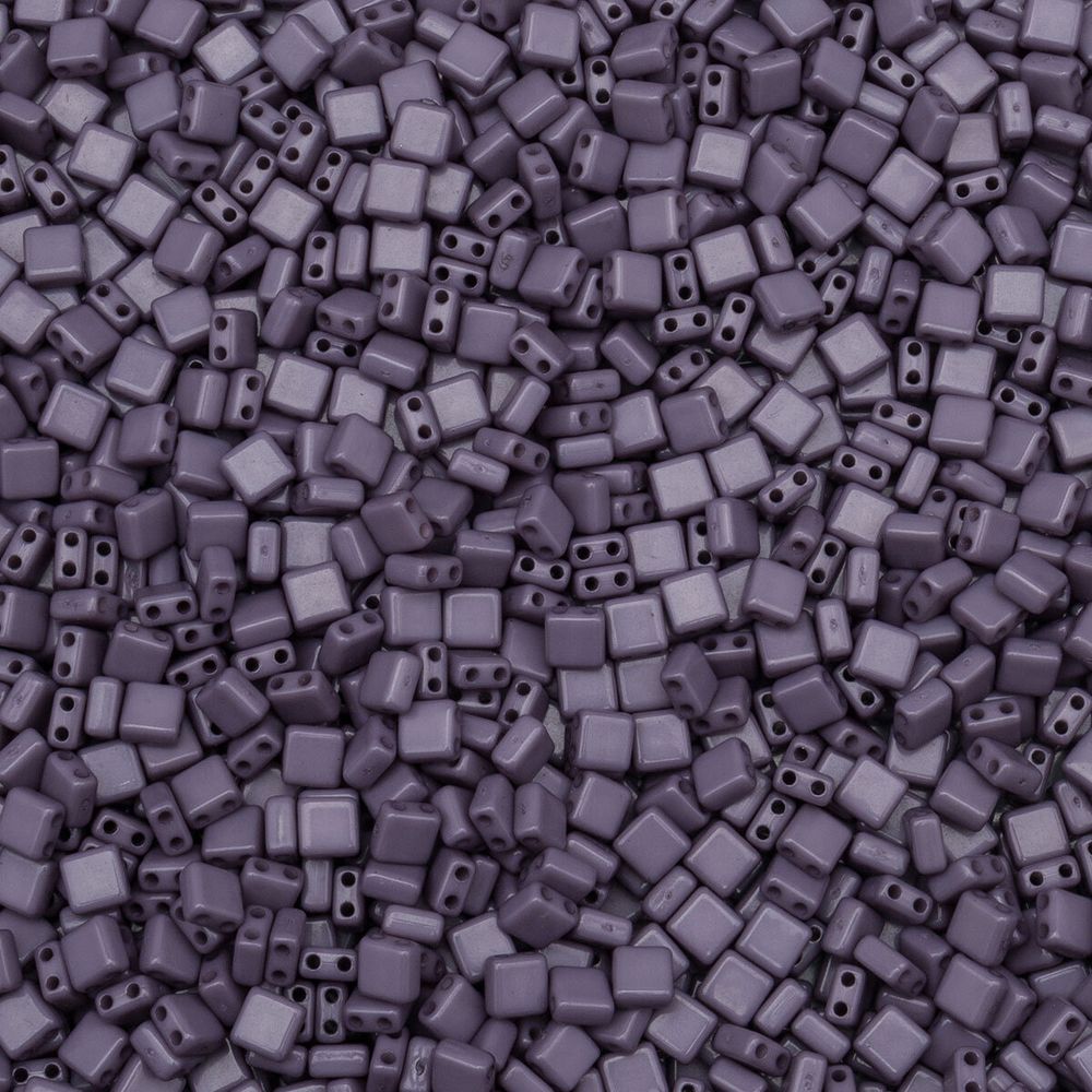 Бусины пластик 6х6х3 мм, 50 г, с двойным отверстием, плоский квадрат, 3 серо-голубой, Astra&Craft 7429