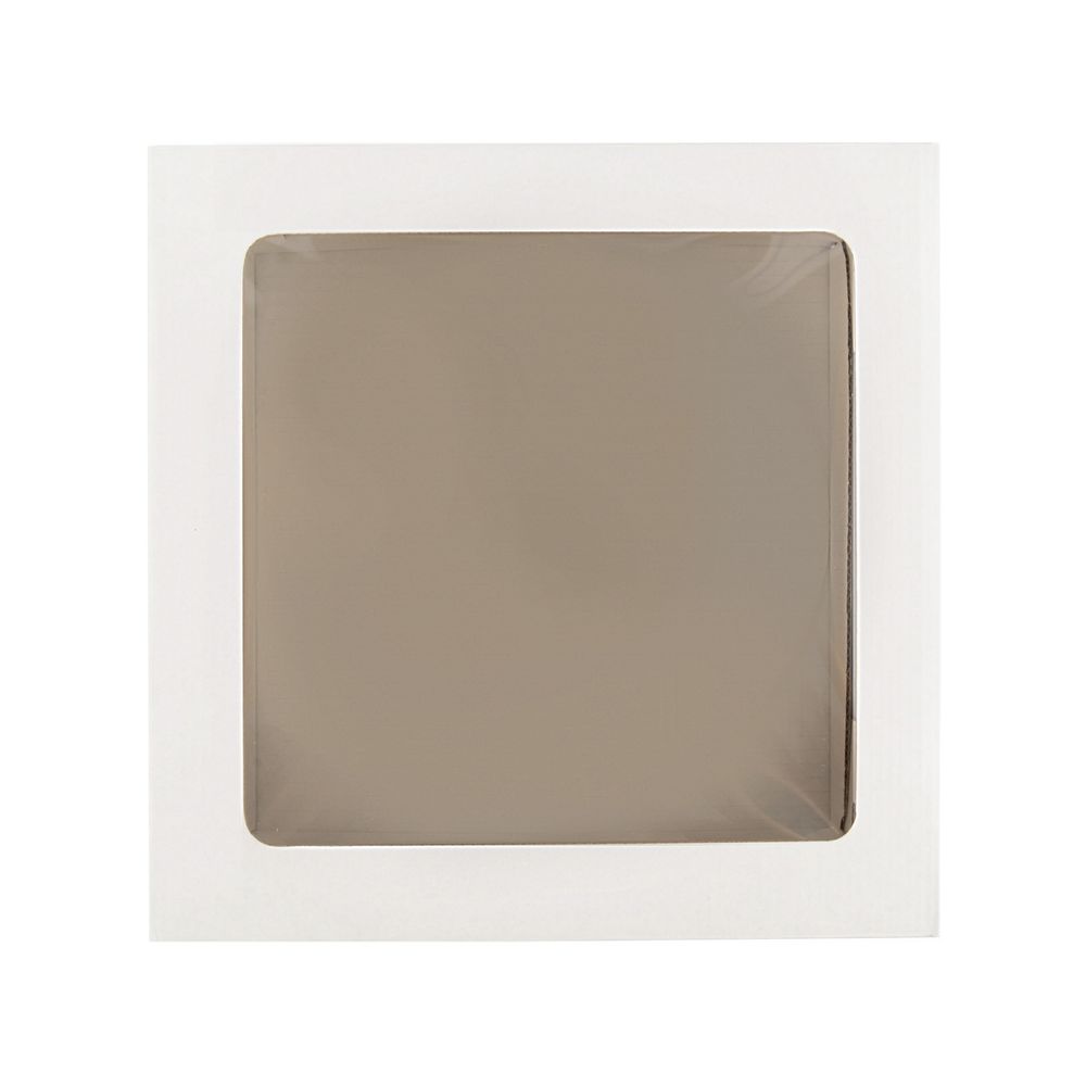 Кондитерская коробка для торта С ОКНОМ, 26.5х26.5х19 см, S-Chief, BFC-045