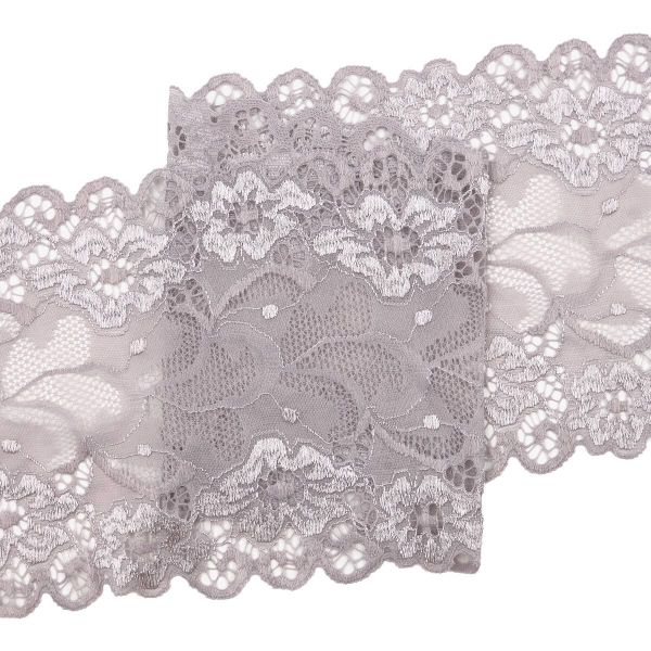 Кружево бельевое эластичное 150 мм / 13.72 м, цв. C154 св.серый