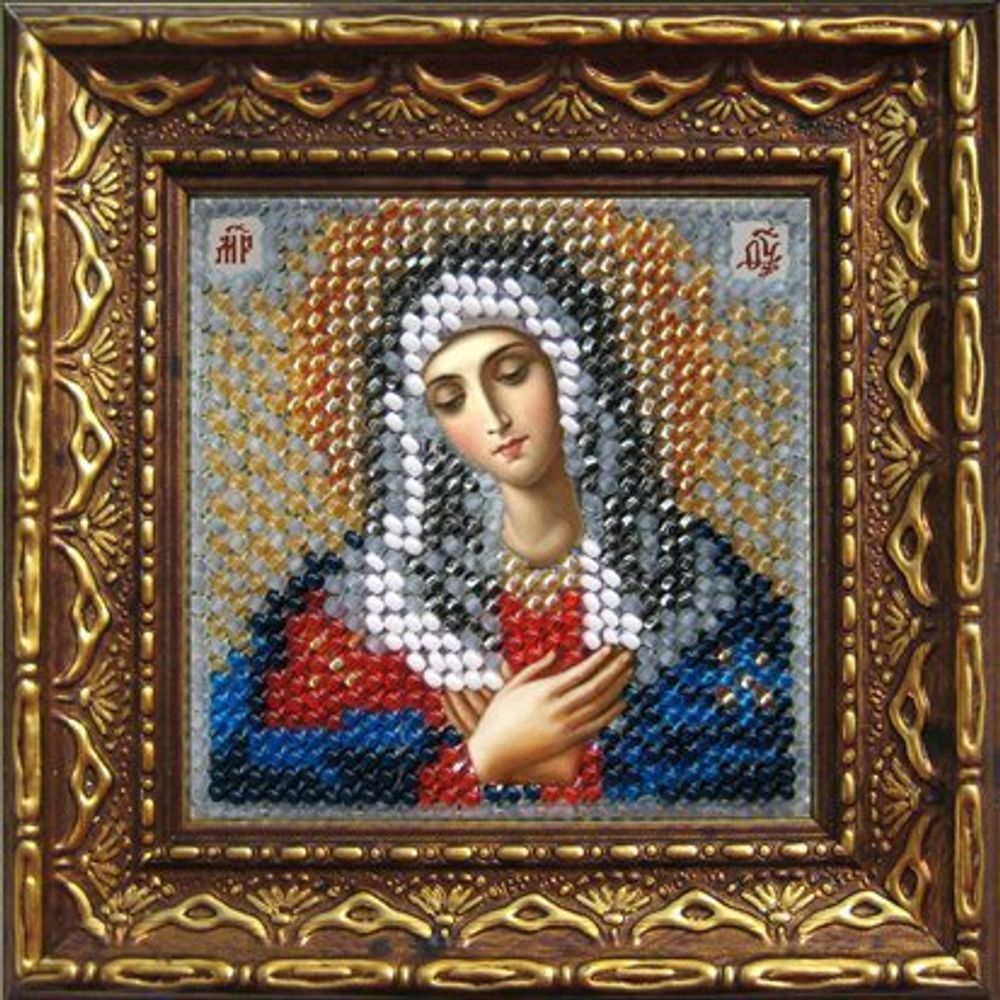 Вышивальная мозаика, ПрСв.Богородица Умиление 10. 5х10. 5 см с баг. рамкой