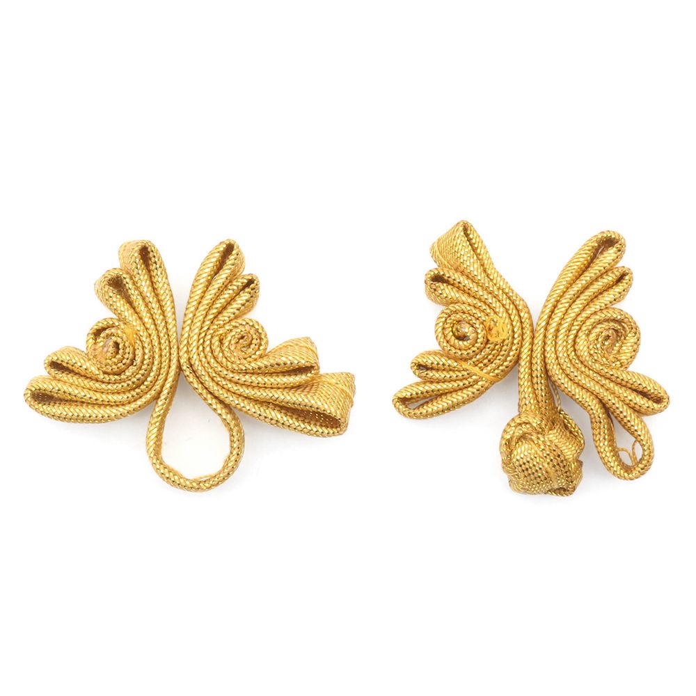 Сутажная застежка, 4,5см (золото), 902N-015, 5 шт