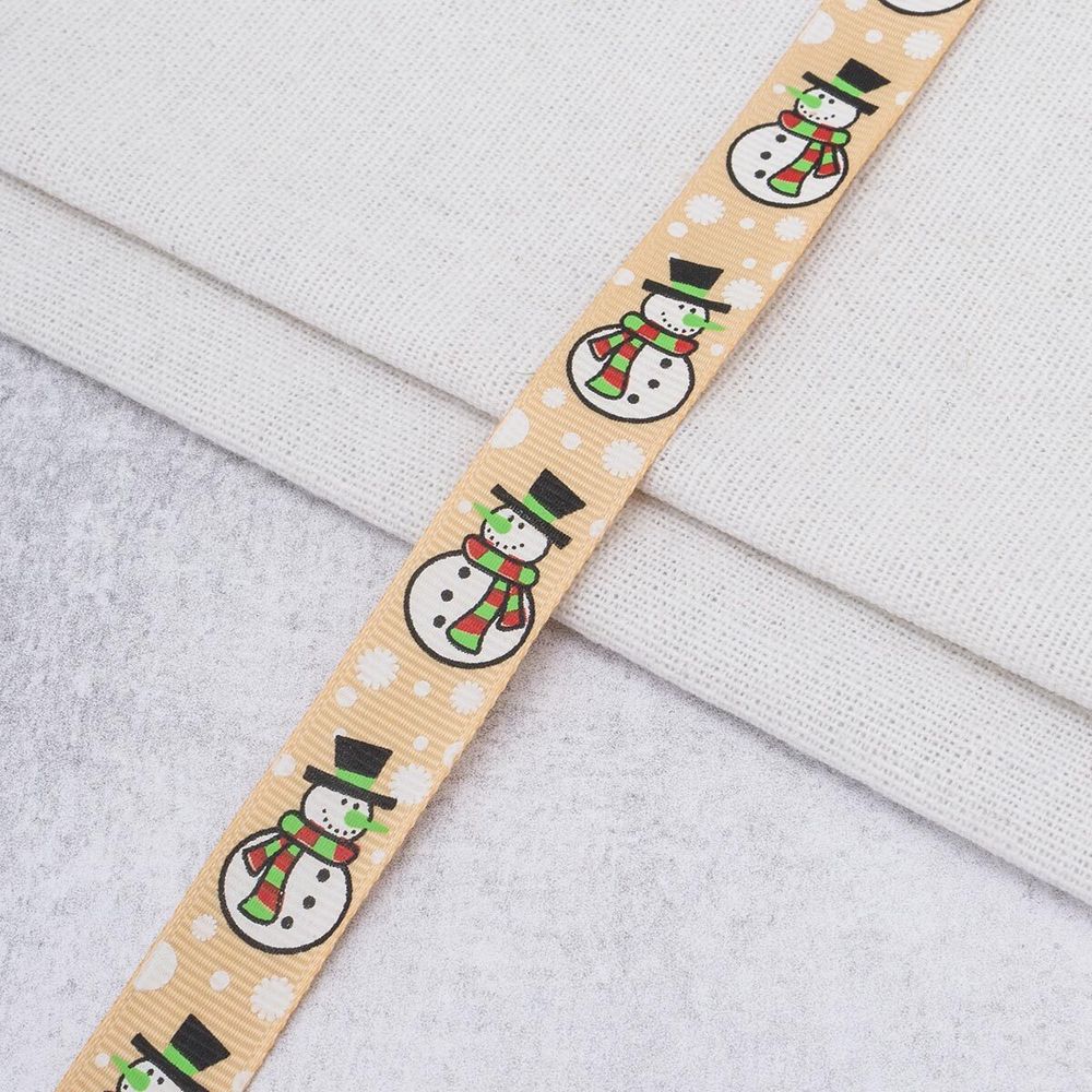 Лента репсовая (в рубчик) с рисунком 15.0 мм / 45.72 метра, НГ 15110, цв.золото, 24447