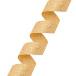 Лента (тесьма) жаккардовая 32.0 мм / 25±1 метров, с метанитом рис. 9842, желтый/золото, С3104Г17