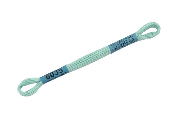 Мулине Gamma 100% хлопок, цв.6035 св.бирюзовый, 24 мотка по 8 метров