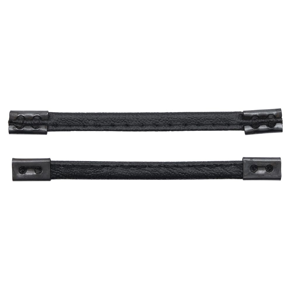 Вешалка для одежды 90х6 мм, из искусственной кожи, черный, 20 шт