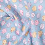 Ткань для пэчворка Peppy Молочные сны фланель, отрез 100х110 см, 175 г/м², МС-04 голубой, Peppy