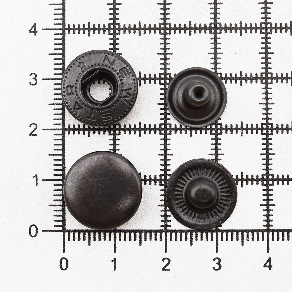 Кнопка Альфа (S-образная) ⌀15.0 мм, ≈720 шт, СТАЛЬ, оксид, NEW STAR