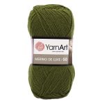 Пряжа YarnArt (ЯрнАрт) Merino de Lux / уп.5 мот. по 100 г, 280м, 530 темно-оливковый