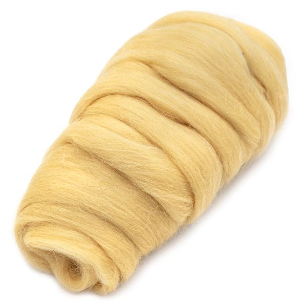 Шерсть для валяния Камтекс Лента для валяния п/тонкая 1х50 г, (25-28 мкр), 2.1 м, 031 шампанское