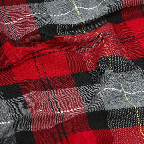 Фланель рубашечная 150 г/м², 150 см / 2 метра, TBY.Fl.T399.2, цв.399 красный