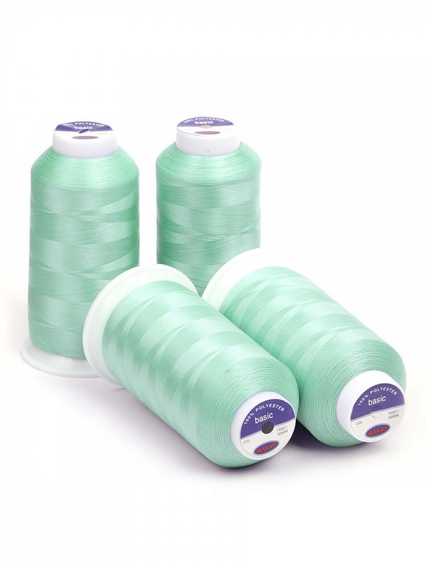 Нитки швейные текстурированные Max, 150D/1, 5000 м, 90г, 416 мятный, 4 катушки