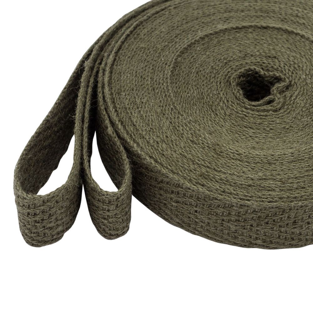 Тесьма (лента) киперная (100 х/б) 10 мм / 4.57 метра, 22 зеленый хаки, 6190-2017