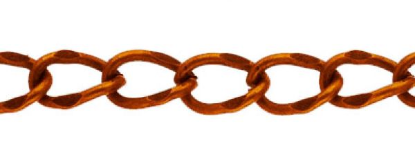 Цепочка декоративная металл 7х5.1 мм, на бобине 25 м, под медь, Micron MI-10