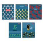 Тетрадь ученическая общая, A5+ 96 л. на скобе 60 г/м², белизна 100%, 5 шт, линия в термоусадочной пленке, 000794 Ты не ты, Светоч 96ТЕТл-001