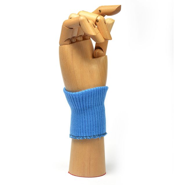 Манжеты трикотажные 6.5х8.0 см, 10 пар, МРД: 32/2 рапорт 2х1 плетение ластик 520/7 синий дождь