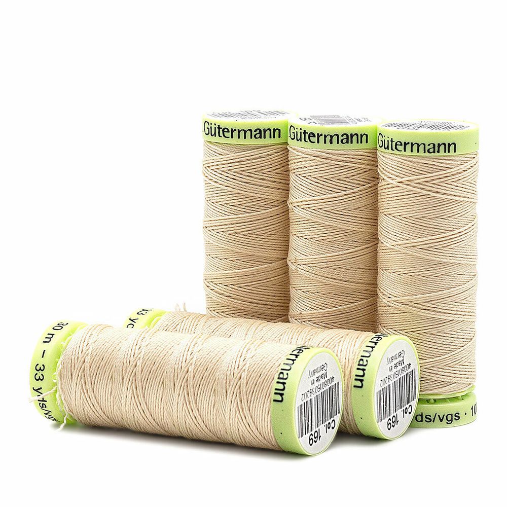 Нитки отделочные Gutermann Top Stitch, 30м, 169 пломбир, 5 катушек