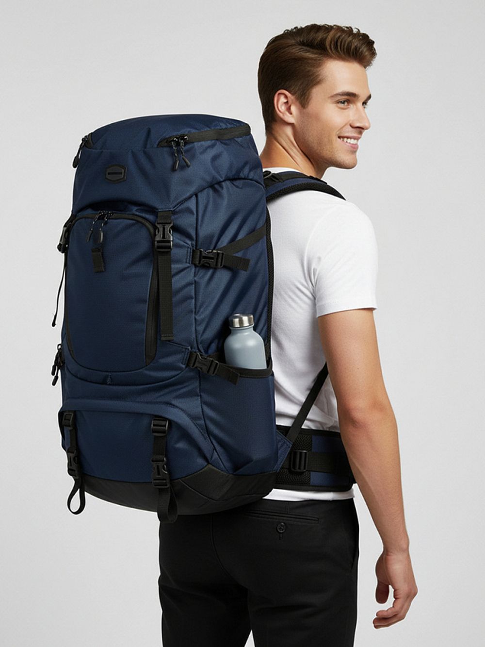 Оксфорд 200D PU1000 78 г/м², 150 см / 1 метр, ОКС.TBY200D.S058.1, S058 т.синий