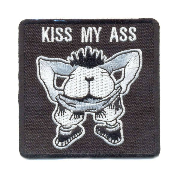 Термоаппликация Kiss my ass (поцелуй меня.), 7,5*7,5 см, Hobby&Pro AD1016