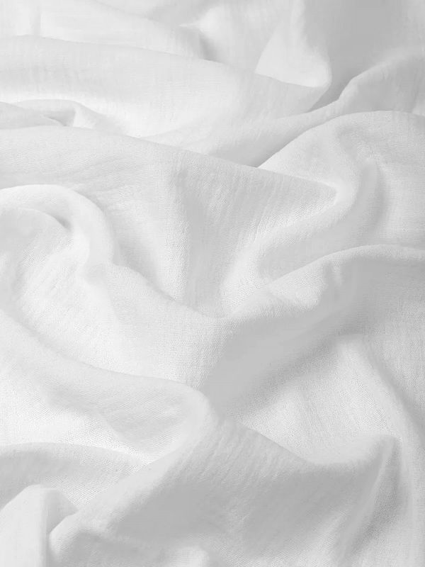 Муслин 125 г/м², 130 см / 25 метров, TBY.Mus.24723.02, цв.02 белый