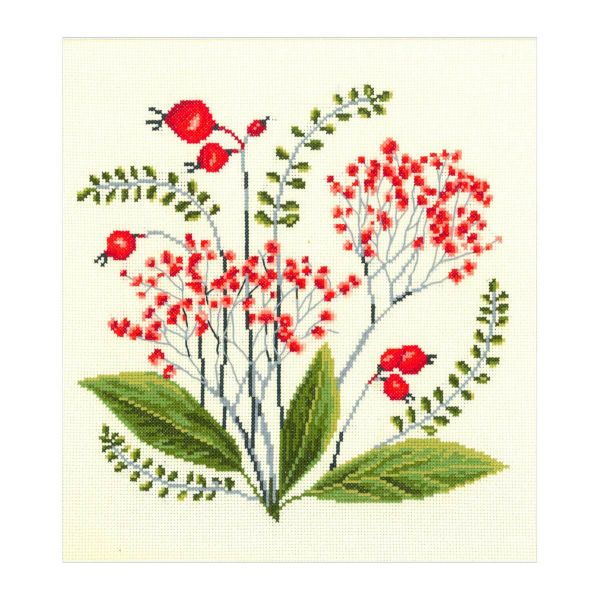 Набор для вышивания нитками Нитекс, Гербарий 24х25 см, 615821