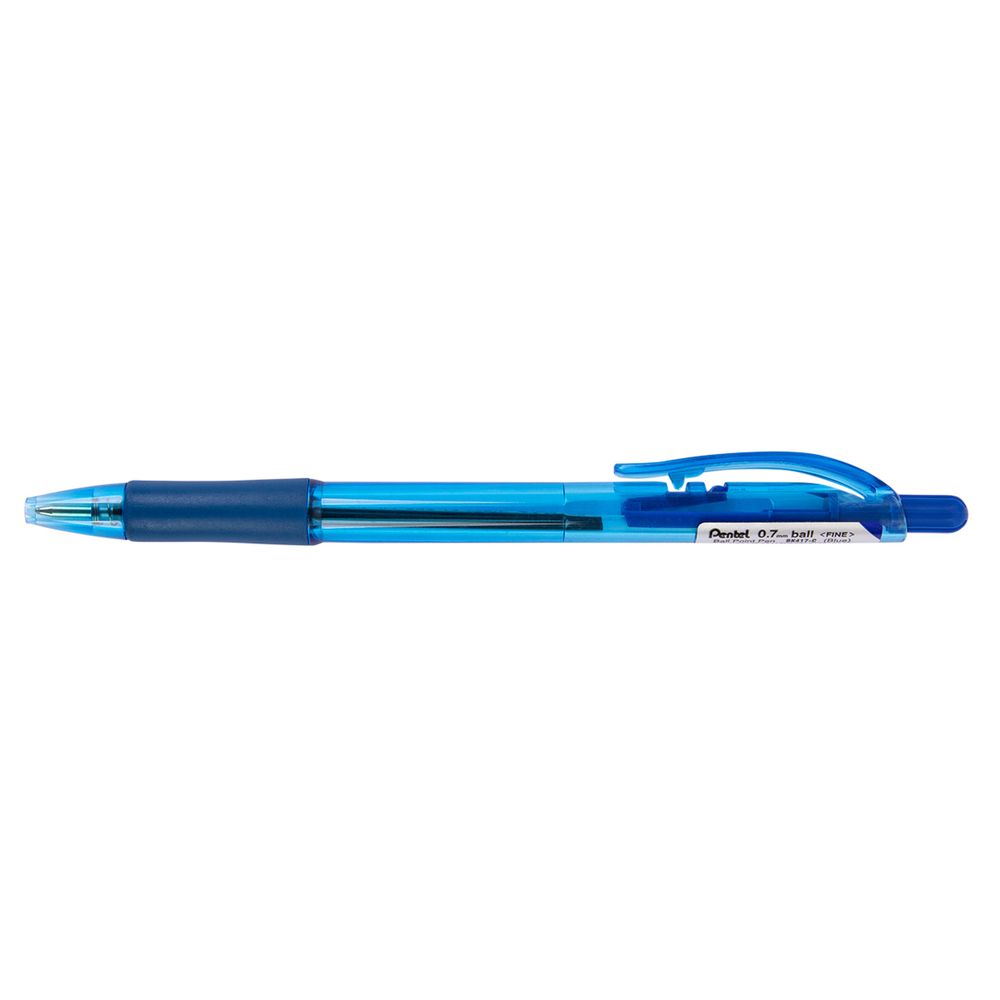 Ручка шариковая автоматическая Pentel Fine Line ⌀0.7 мм, 12 шт, BK417-C цвет чернил: синий