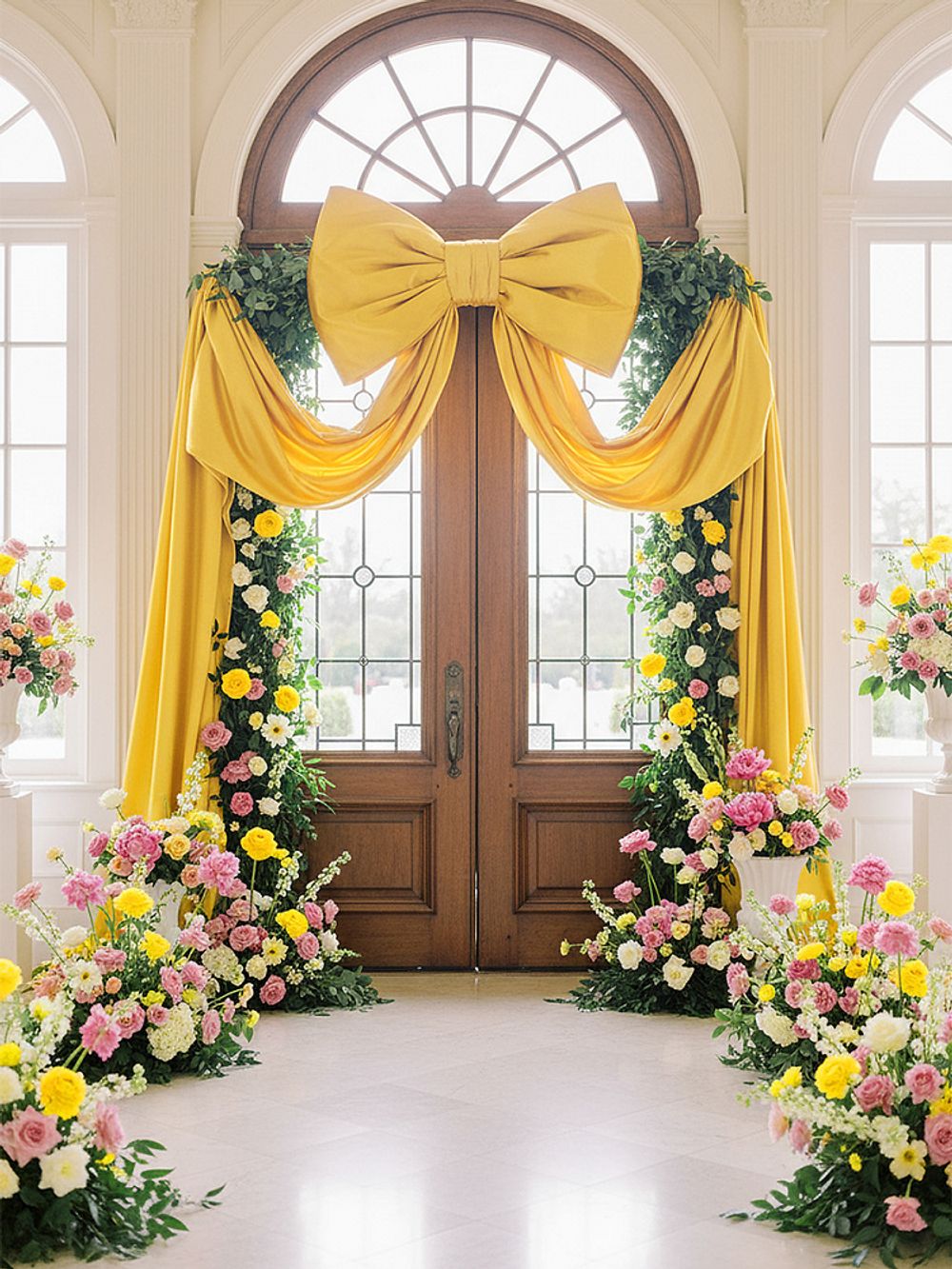 Атлас сатин 67 г/м², 150 см / 3 метра, AS.30, желтый