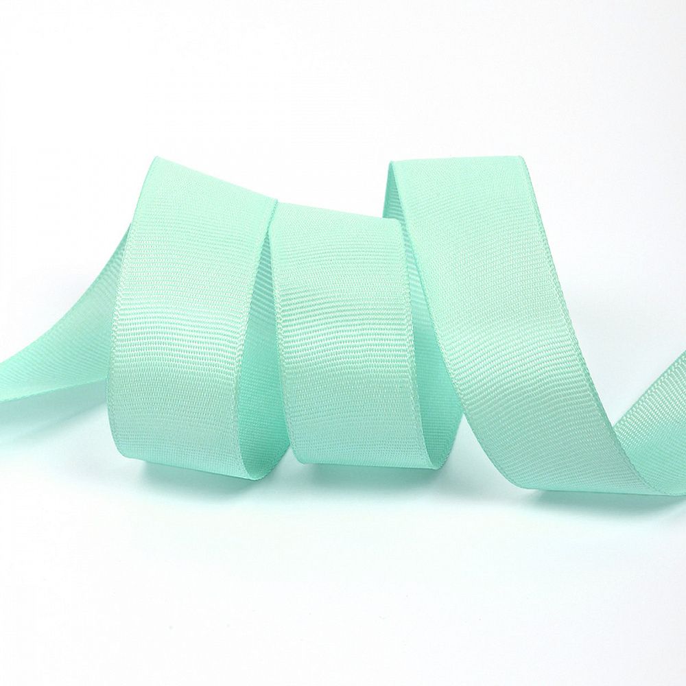 Лента репсовая (в рубчик) 25.0 мм цв. F199 мятный уп.22.86м (±1м)