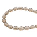 Бусины пластик 10х5 мм, 50 г, кофейное зерно, 12 прозрачное+золото, Astra&Craft, 7541