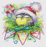 Набор для вышивания нитками МП Студия (Жар-птица), Зимняя синичка, 15х14 см