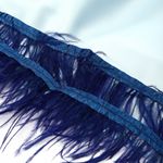 Перья на ленте Страус 8 см, FBY-08-043, цв. синий, 2м