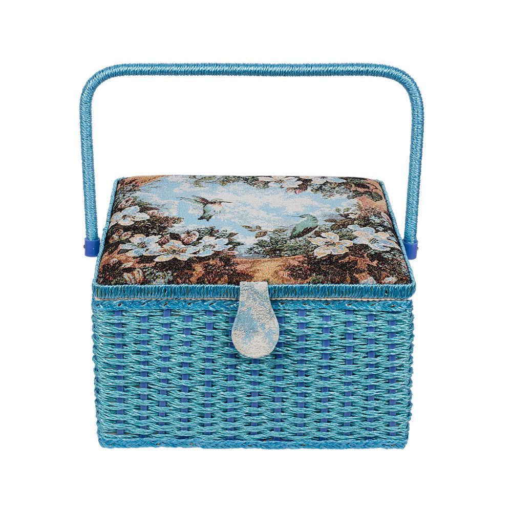 Шкатулка для швейных принадлежностей 31.5х31.5х19 см, Колибри в цветах, Gamma SBJ-011