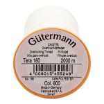 Нитка филаментная особопрочная Gutermann Tera 180, 2000 м, _800 белый, 1 катушка
