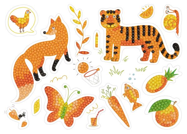 Наклейки декоративные Фрея ALVN-118, Оранжевое настроение, 19.5х14 см